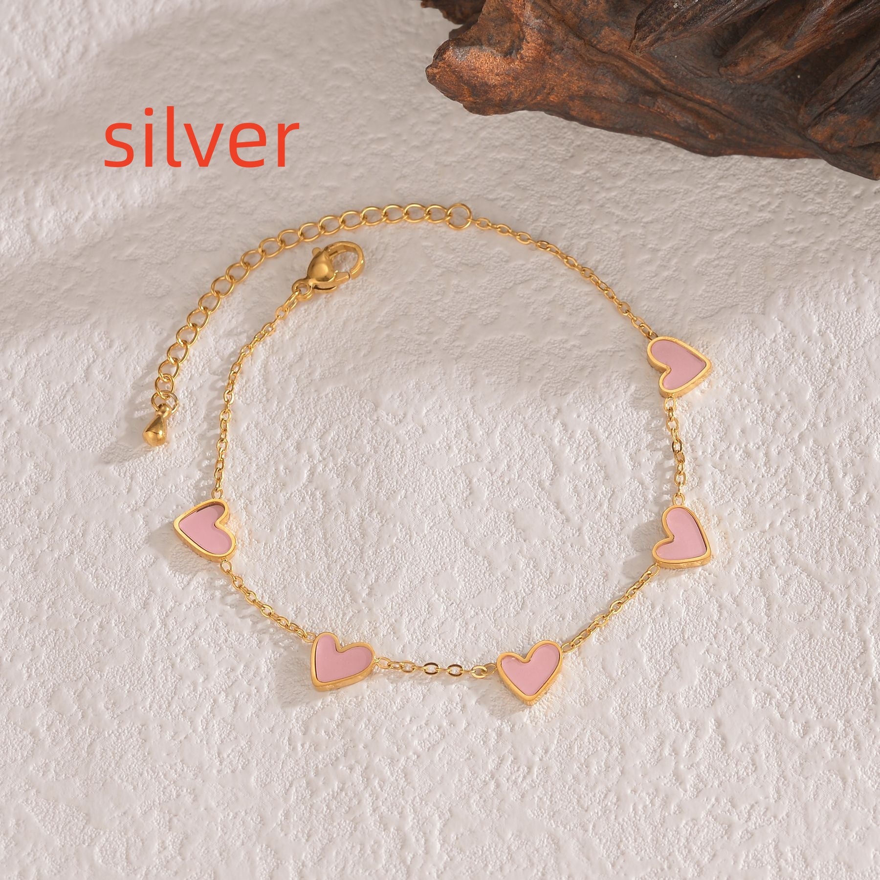Ins Love Bracelet Stainless Steel Dripping Heart Bracelet Fashion Valentine&