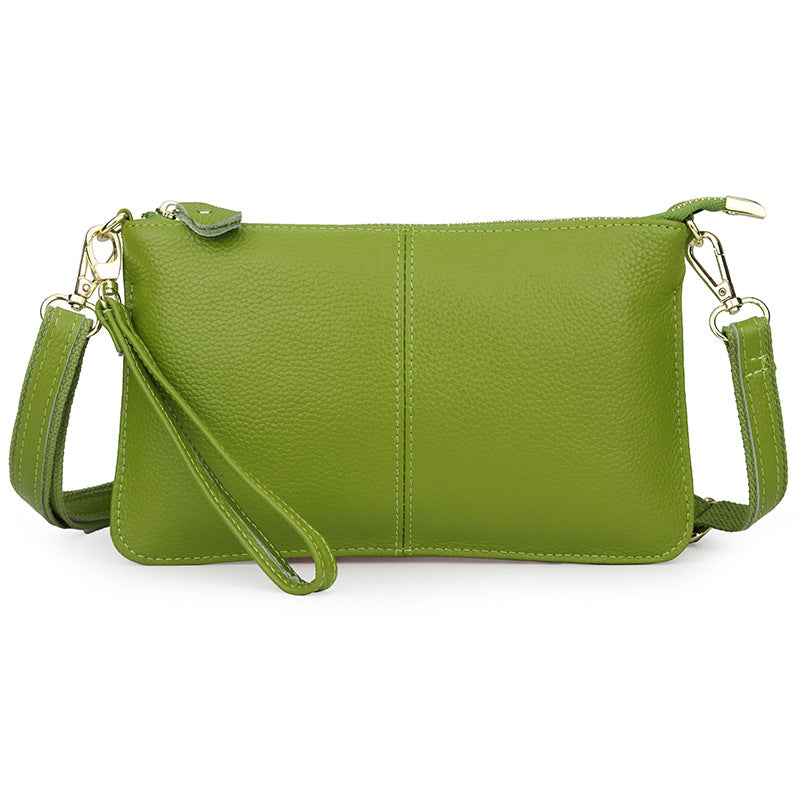Cowhide ladies shoulder messenger bag