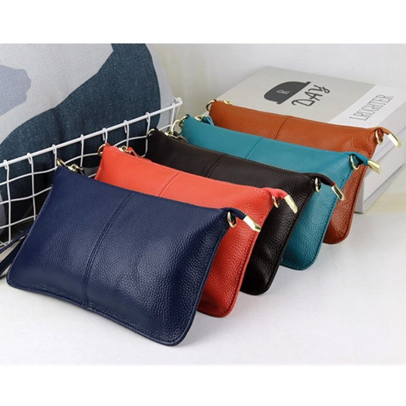 Cowhide ladies shoulder messenger bag