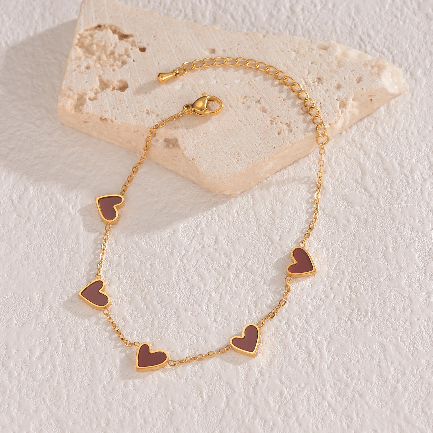 Ins Love Bracelet  Stainless Steel Dripping Heart Bracelet Fashion Valentine&