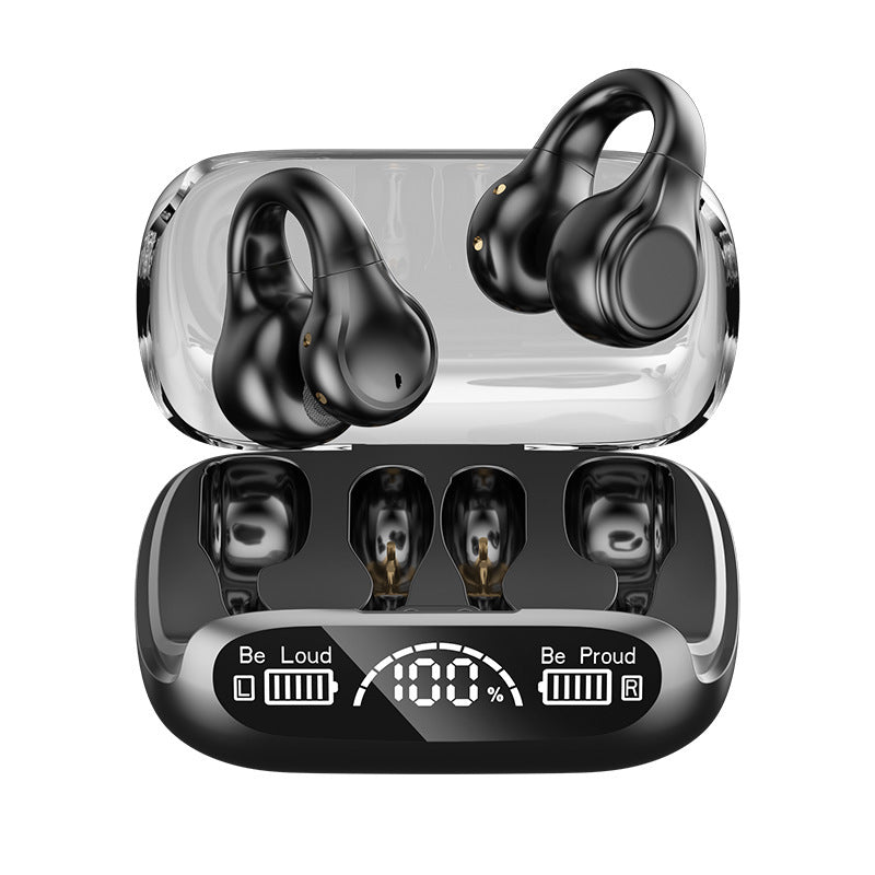 Wireless Non-entry Clip-on Digital Display Noise-reduction Bluetooth Headset