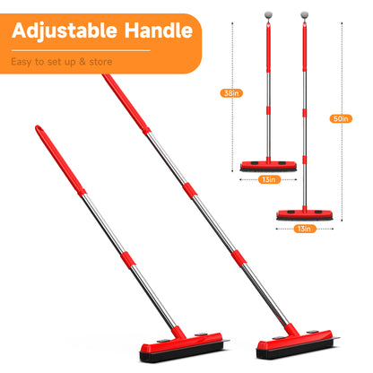 Pet Carpet Hair Removal Broom 2-in-1 Hair Remover &amp; Squeegee For Carpets Easy To Use Versatile Cleaning Tool For Pet Owners - Shedding Grooming Kit