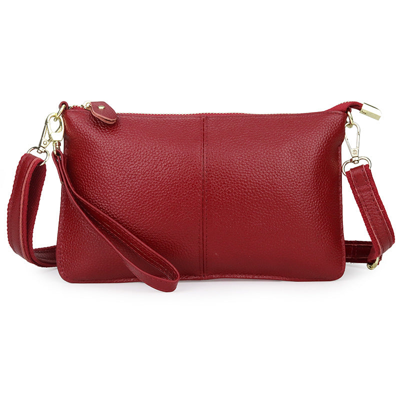 Cowhide ladies shoulder messenger bag
