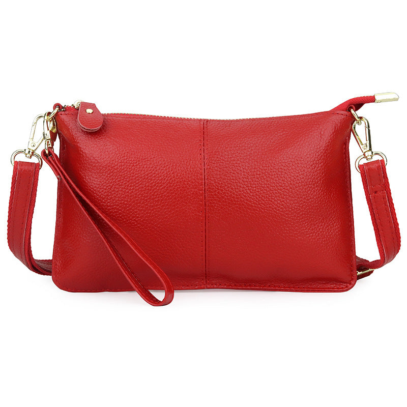 Cowhide ladies shoulder messenger bag