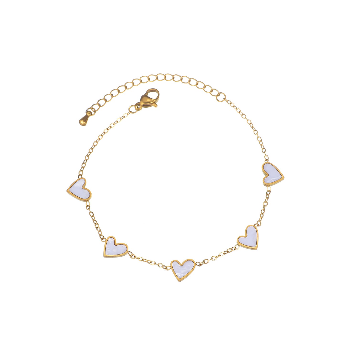 Ins Love Bracelet  Stainless Steel Dripping Heart Bracelet Fashion Valentine&