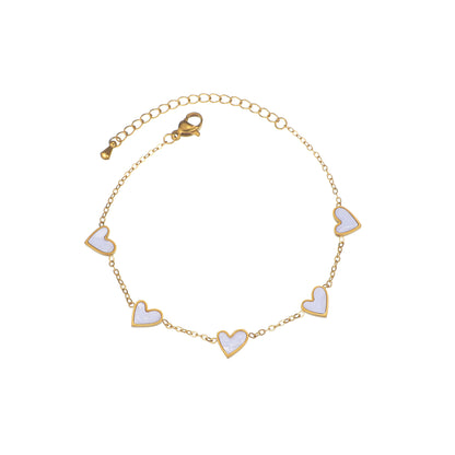 Ins Love Bracelet  Stainless Steel Dripping Heart Bracelet Fashion Valentine&