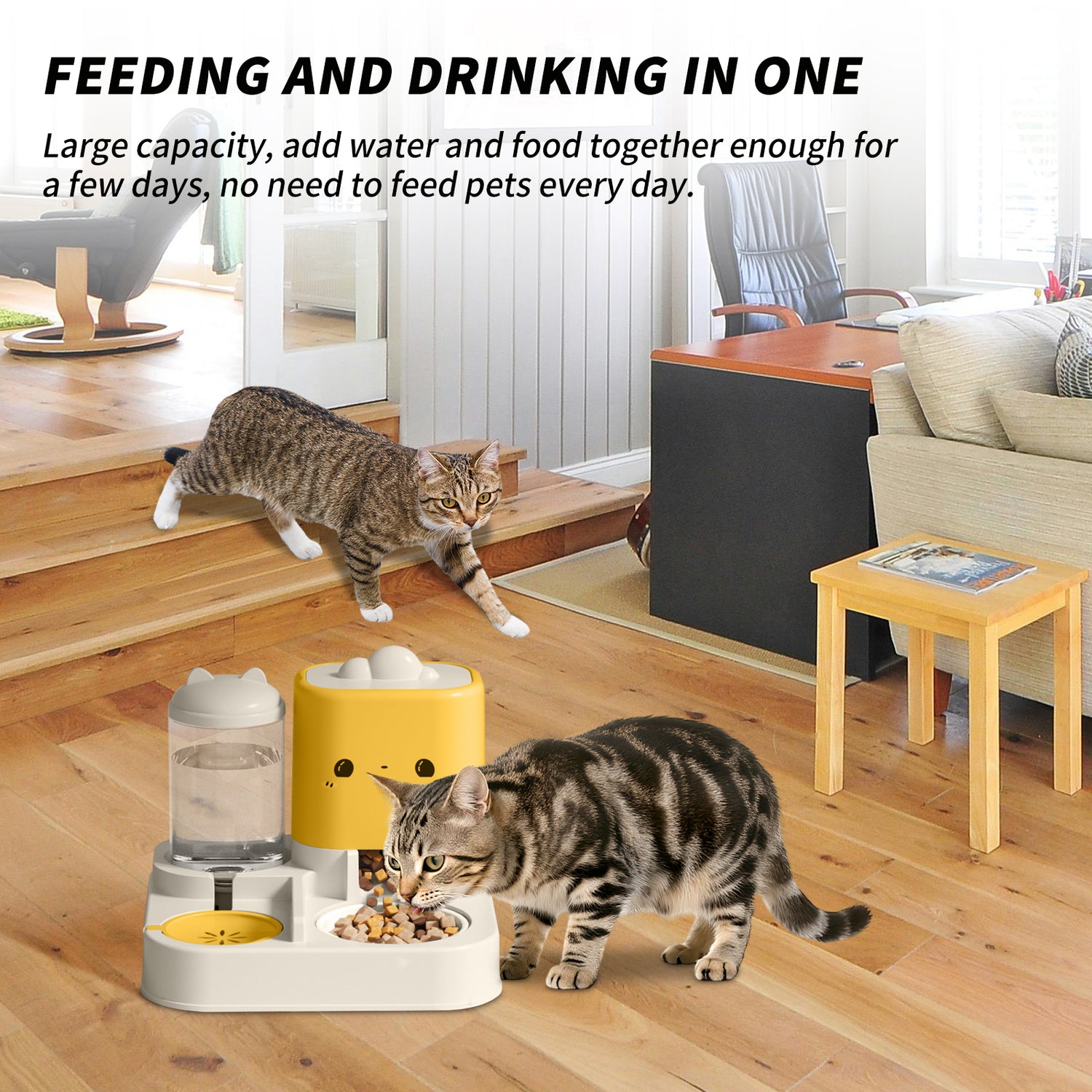 1 Piece Cartoon Cloud Cat Ear Feeding And Water Feeding Integrated Cat And Dog Universal Pet Essential Item For Home And Travel