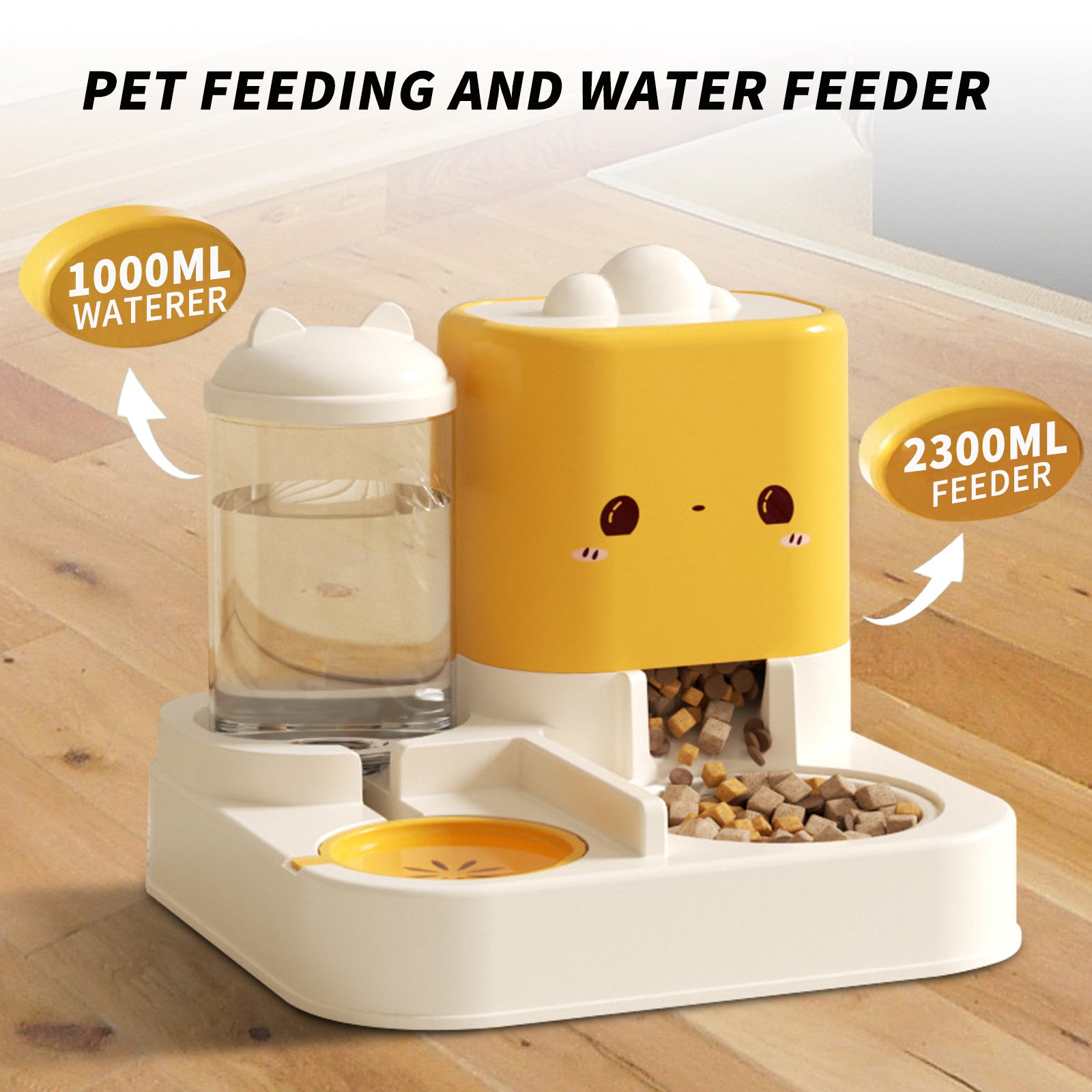 1 Piece Cartoon Cloud Cat Ear Feeding And Water Feeding Integrated Cat And Dog Universal Pet Essential Item For Home And Travel