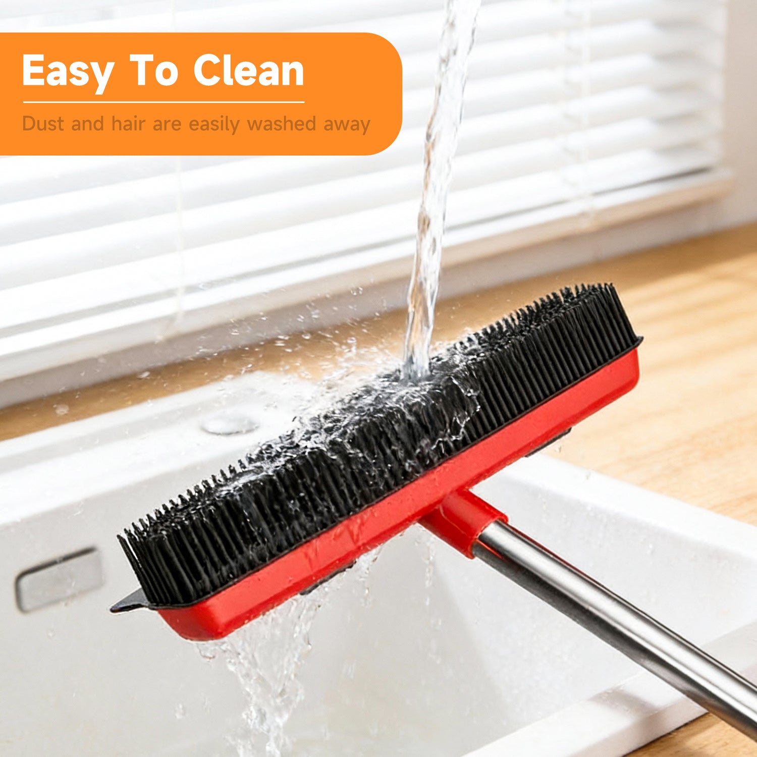 Pet Carpet Hair Removal Broom 2-in-1 Hair Remover &amp; Squeegee For Carpets Easy To Use Versatile Cleaning Tool For Pet Owners - Shedding Grooming Kit