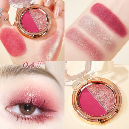 Matte Tangerine Gold Glitter Duo Eyeshadow Palette