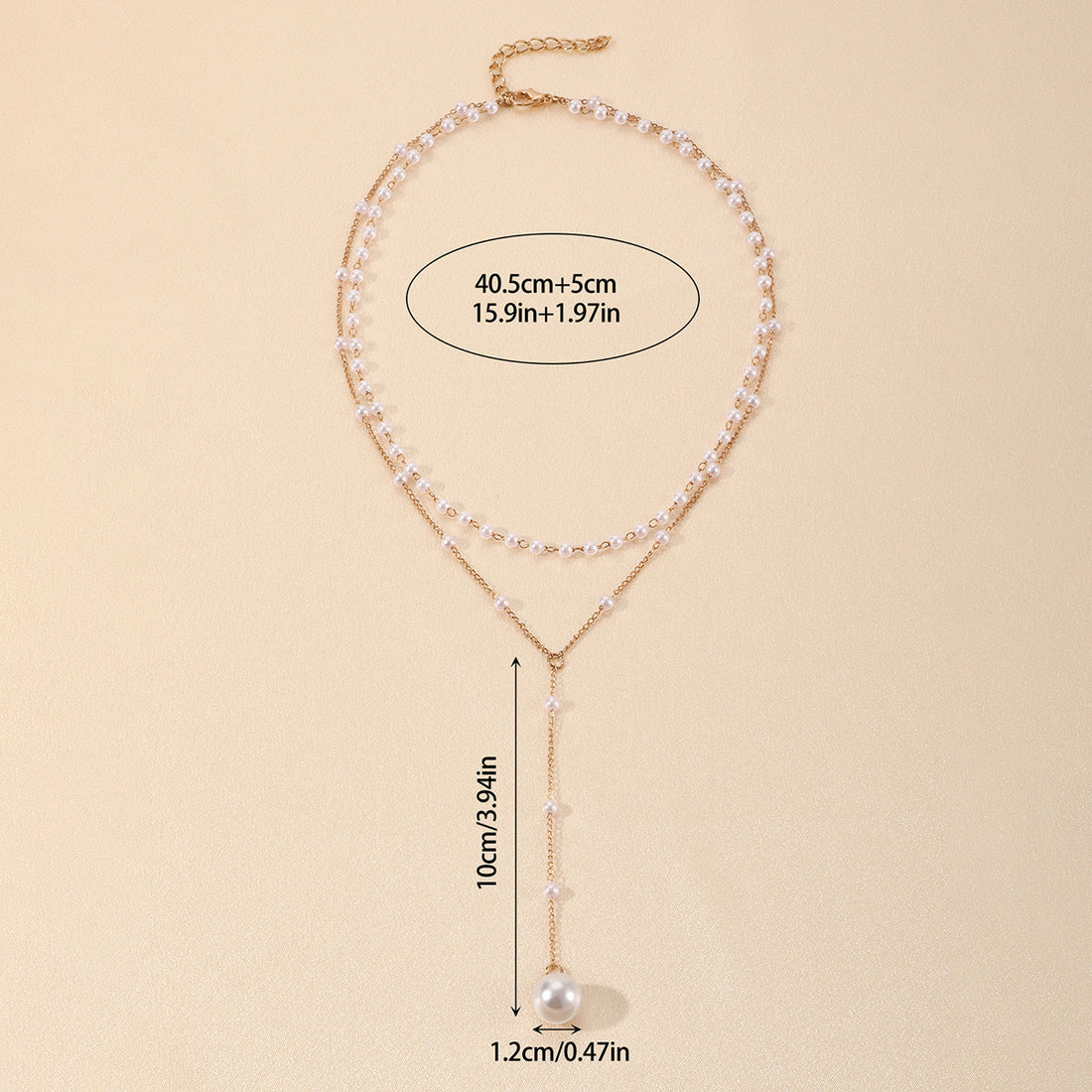 Pearl Double Layer Twin Pearl Necklace